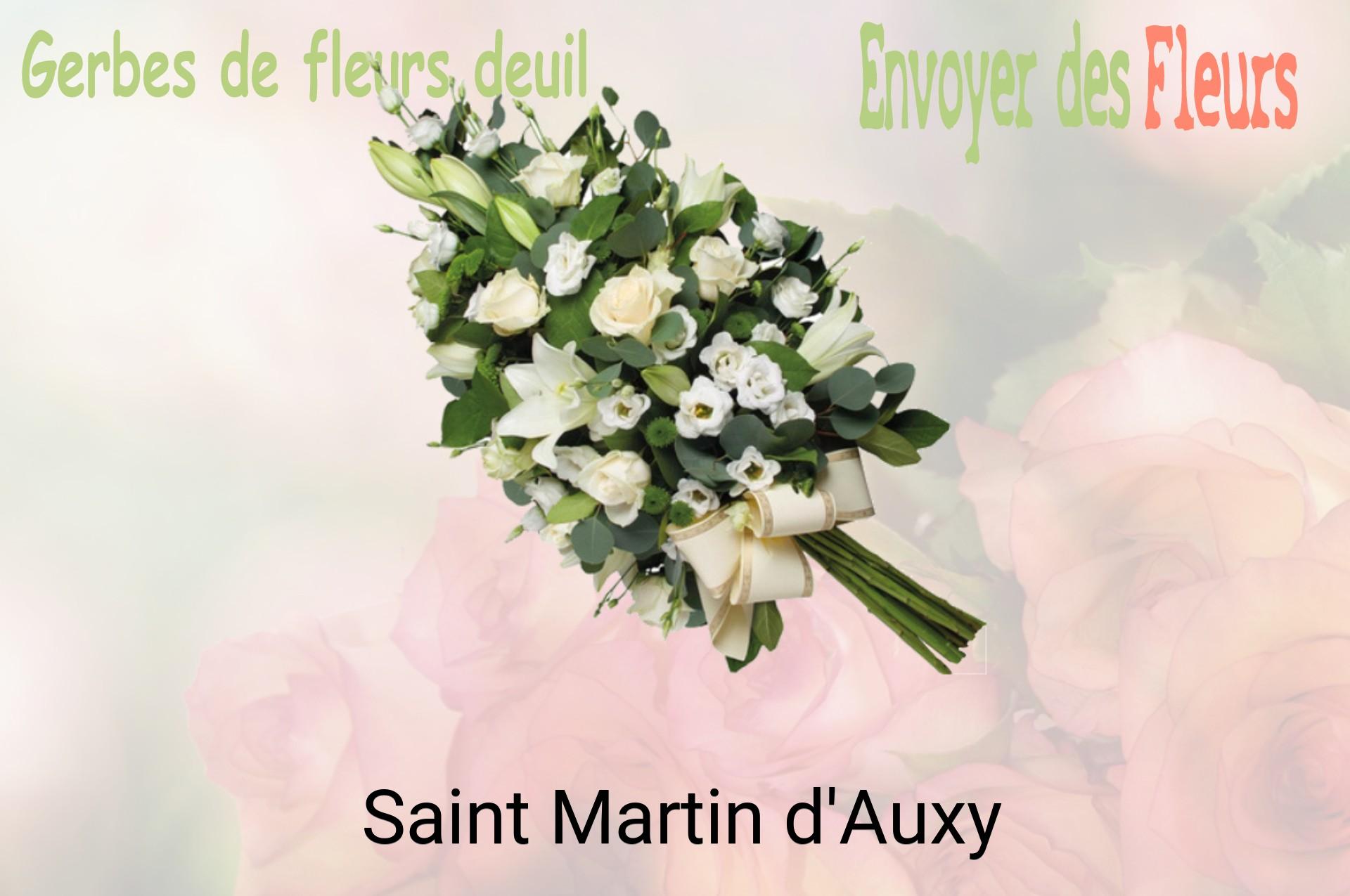 Gerbe de fleurs de deuil livrée à Saint-Martin-d'Auxy